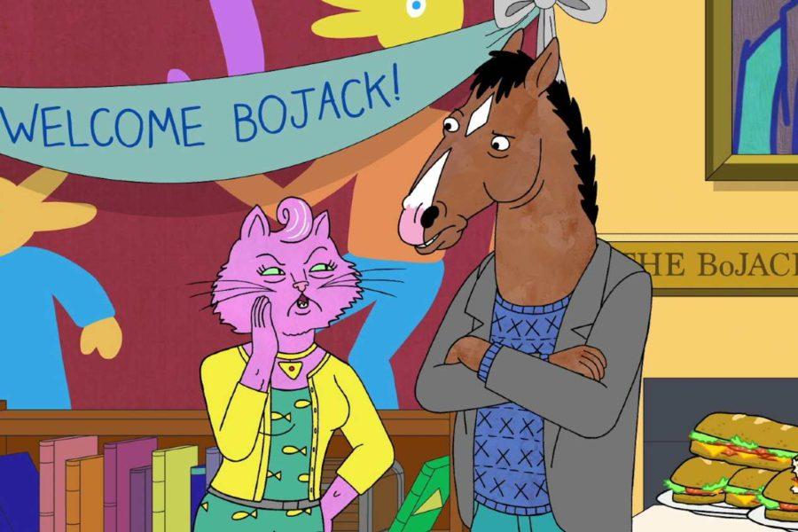 Princess Carolyn y Bojack Horseman, en la segunda temporada de Bojack en Netflix